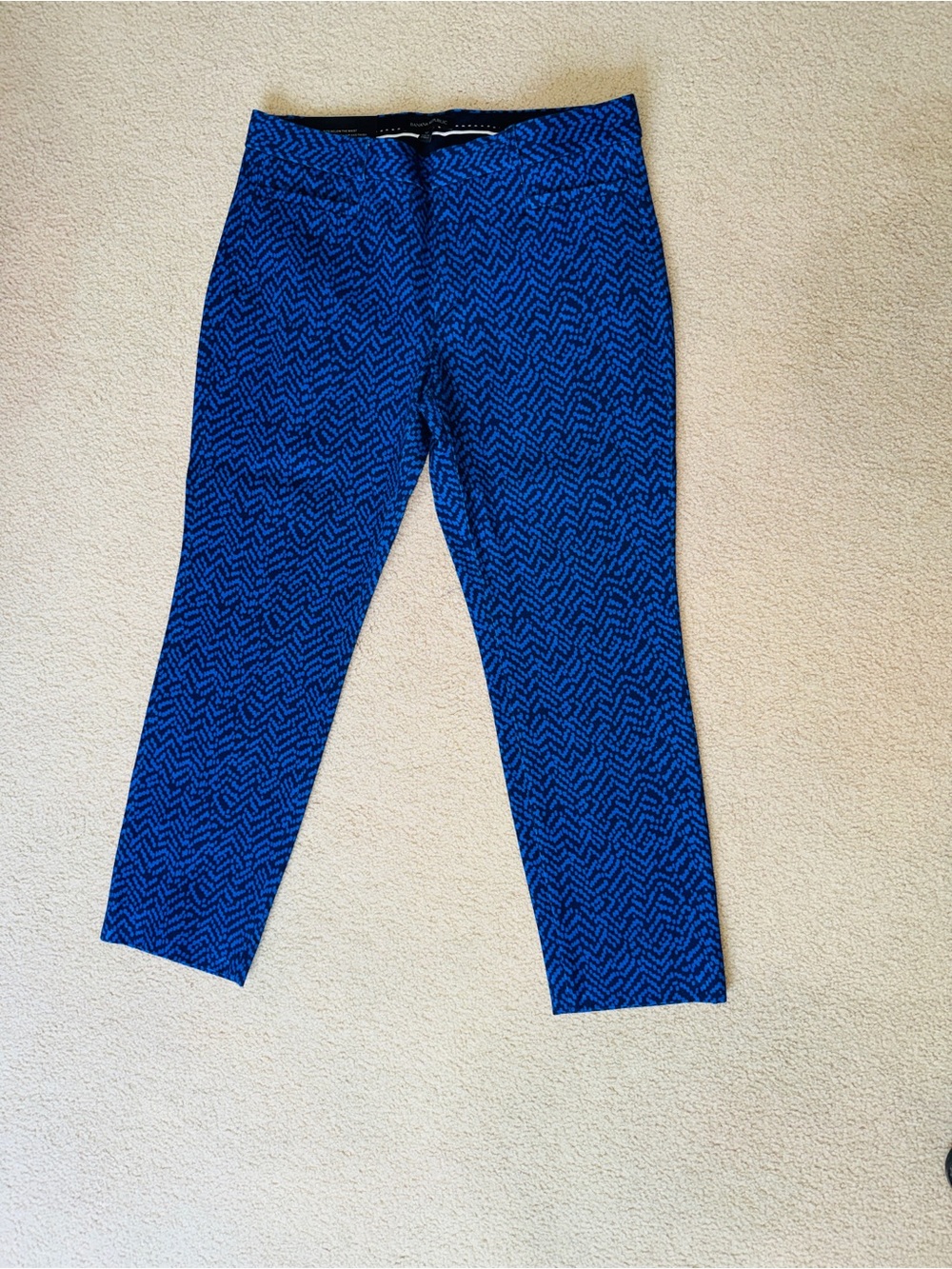 Banana Republic Royal Blue Patterned Chinos